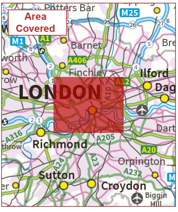 Postcode City Sector Map - London - Digital Download