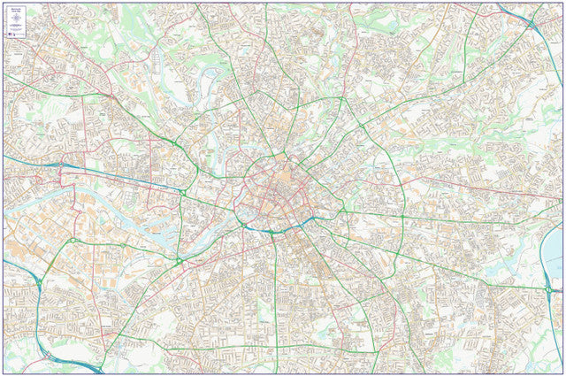 Central Manchester City Street Map - Digital Download