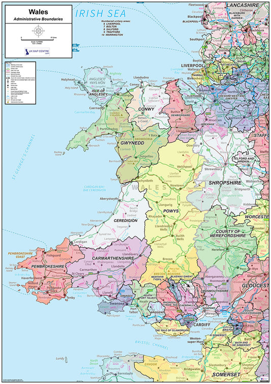 National Admin Map 5 - Wales - Digital Download