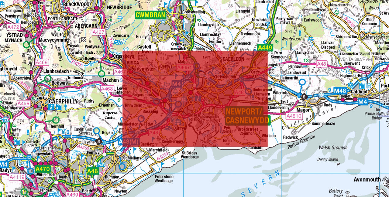 Central Newport City Street Map -Digital Download