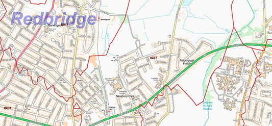 North East London Postcode City Street Map - Digital Download