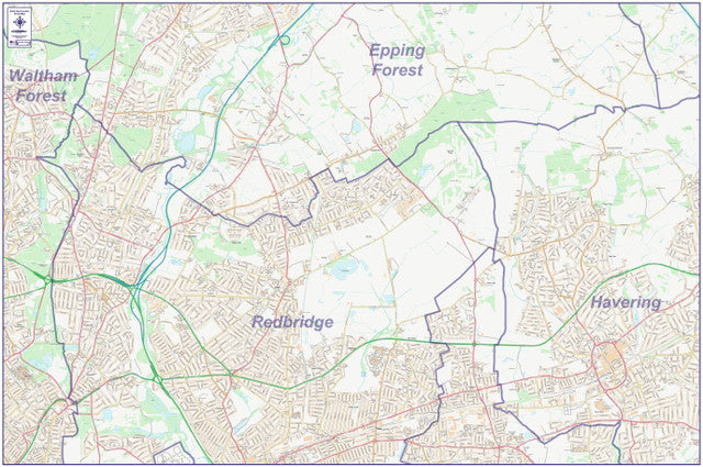 North East London City Street Map - Digital Download