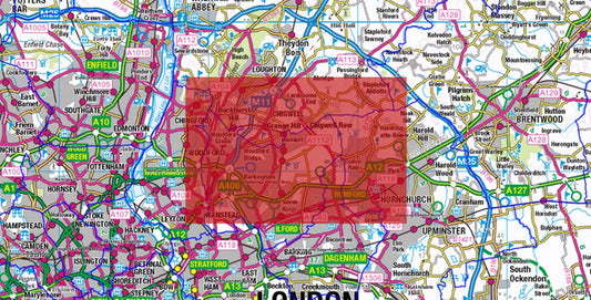 North East London City Street Map - Digital Download