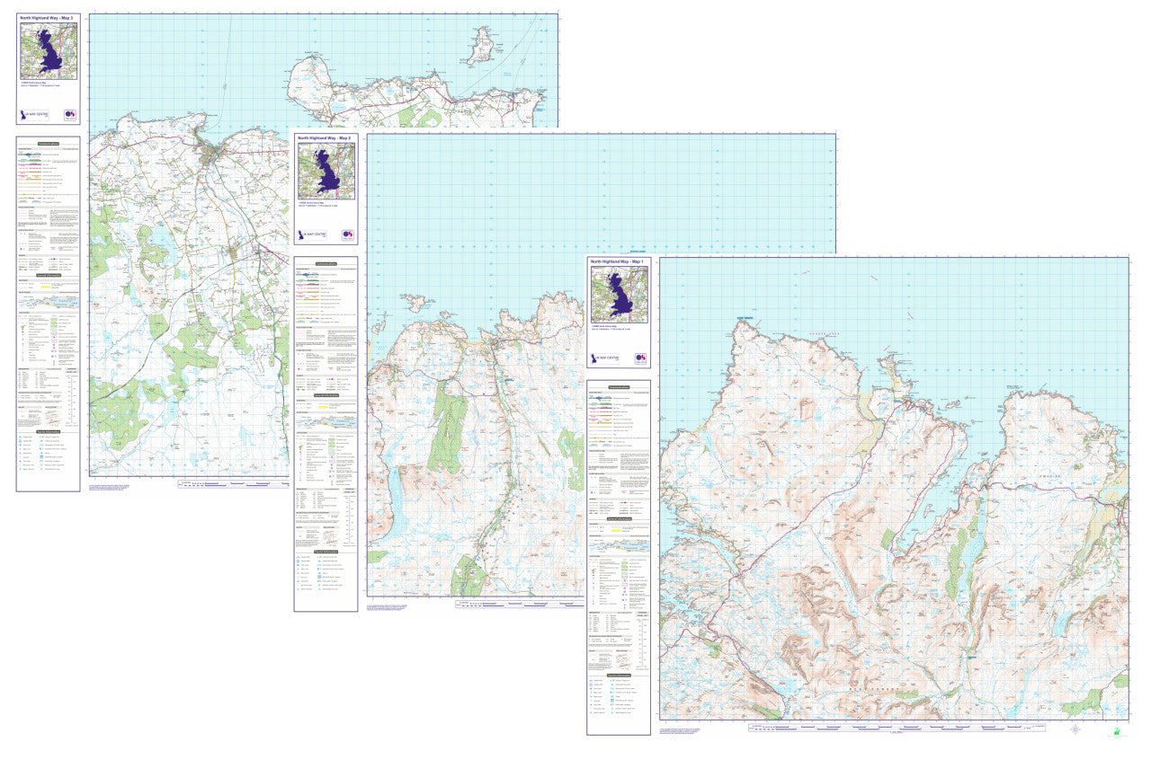 North Highland Way Route Map - 3 Map Series - Digital Download