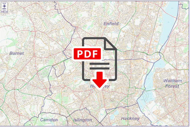 North London City Street Map - Digital Download