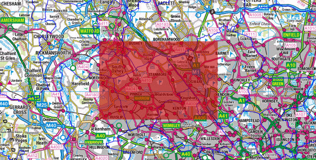 North West London City Street Map - Digital Download