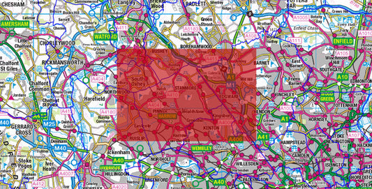 North West London City Street Map - Digital Download