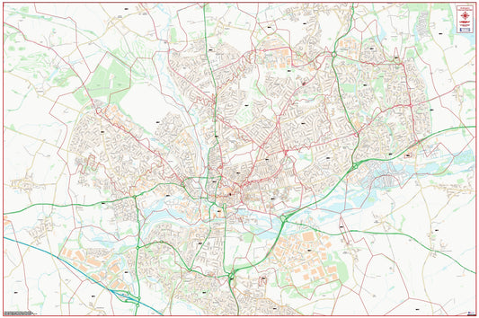 Central Northampton Postcode City Street Map - Digital Download