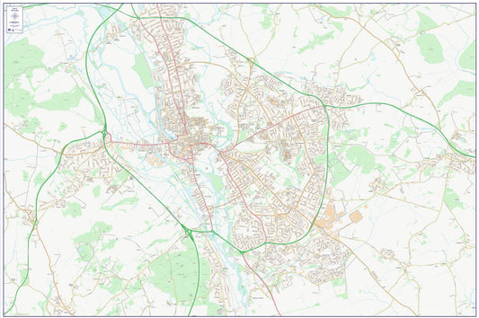 Central Oxford City Street Map - Digital Download