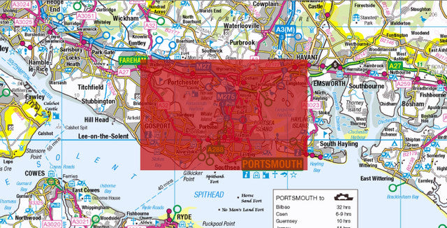 Central Portsmouth City Street Map - Digital Download