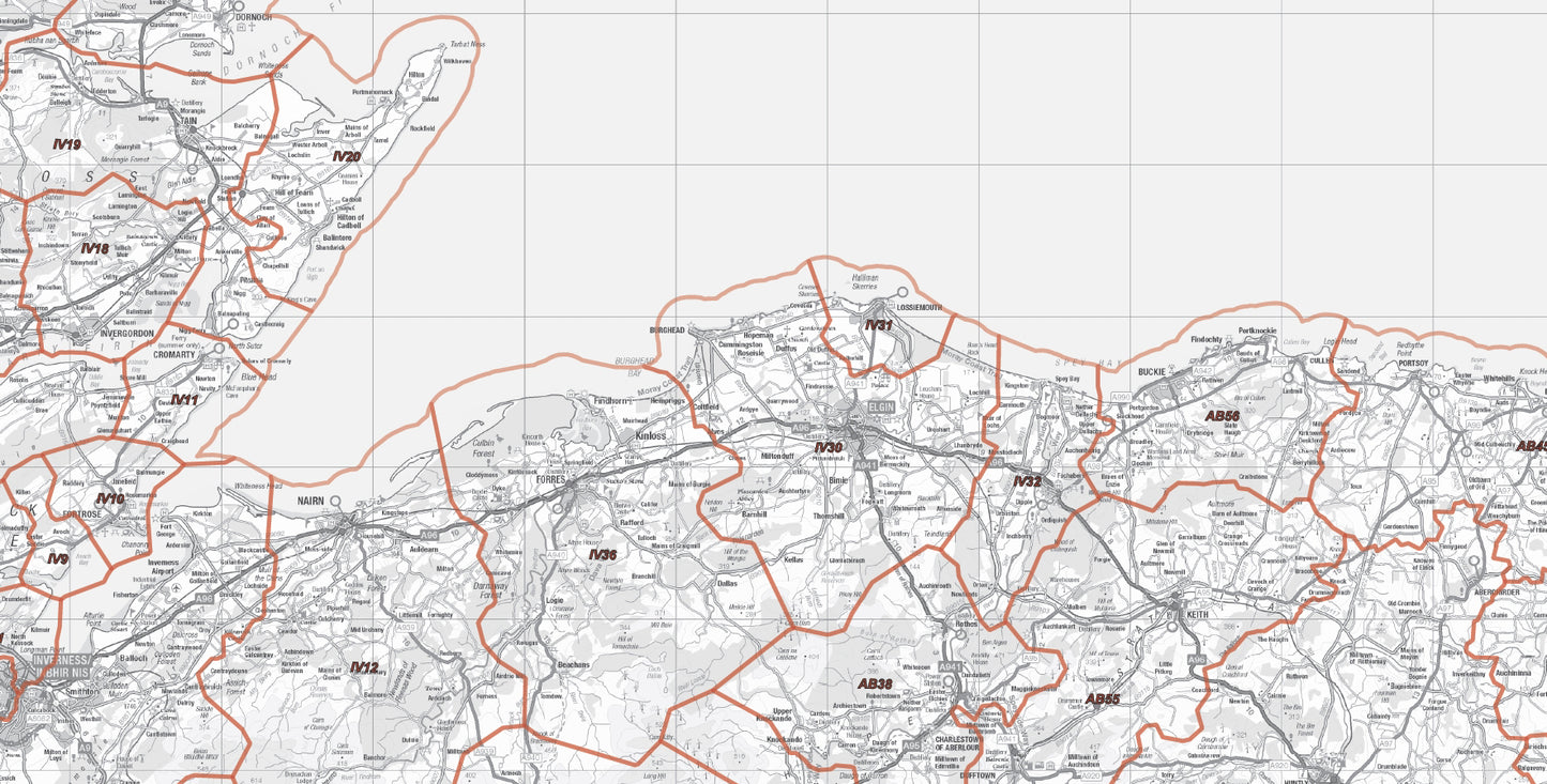 Postcode District Map Series - Full UK - Digital Download