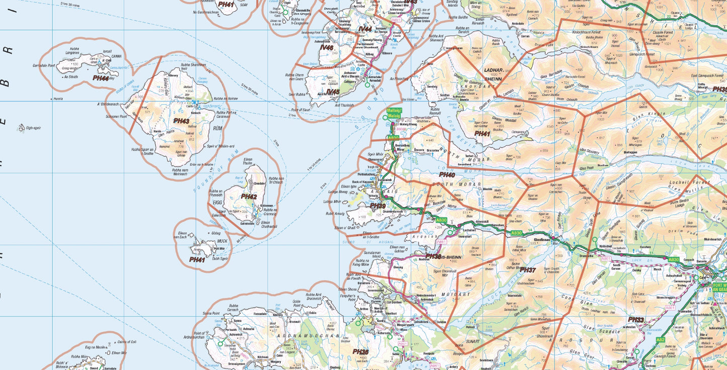 Postcode District Map 2 - West Scotland & the Western Isles - Digital Download