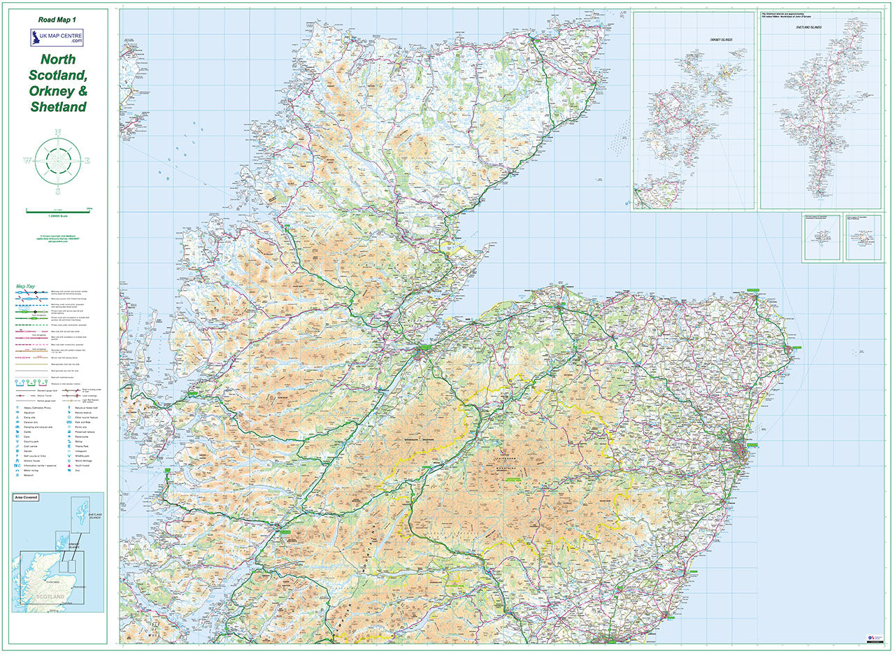 Road Map 1 - Northern Scotland, Orkney & Shetland - Digital Download