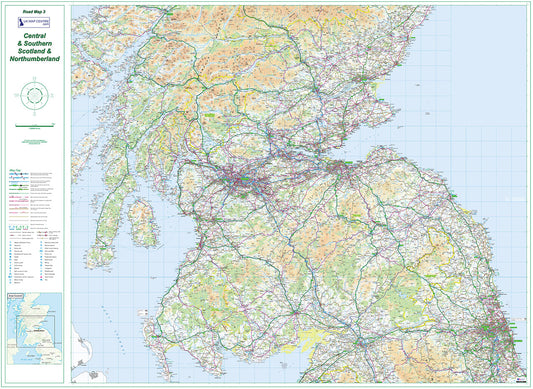 Road Map 3 - Southern Scotland & Northumberland - Digital Download