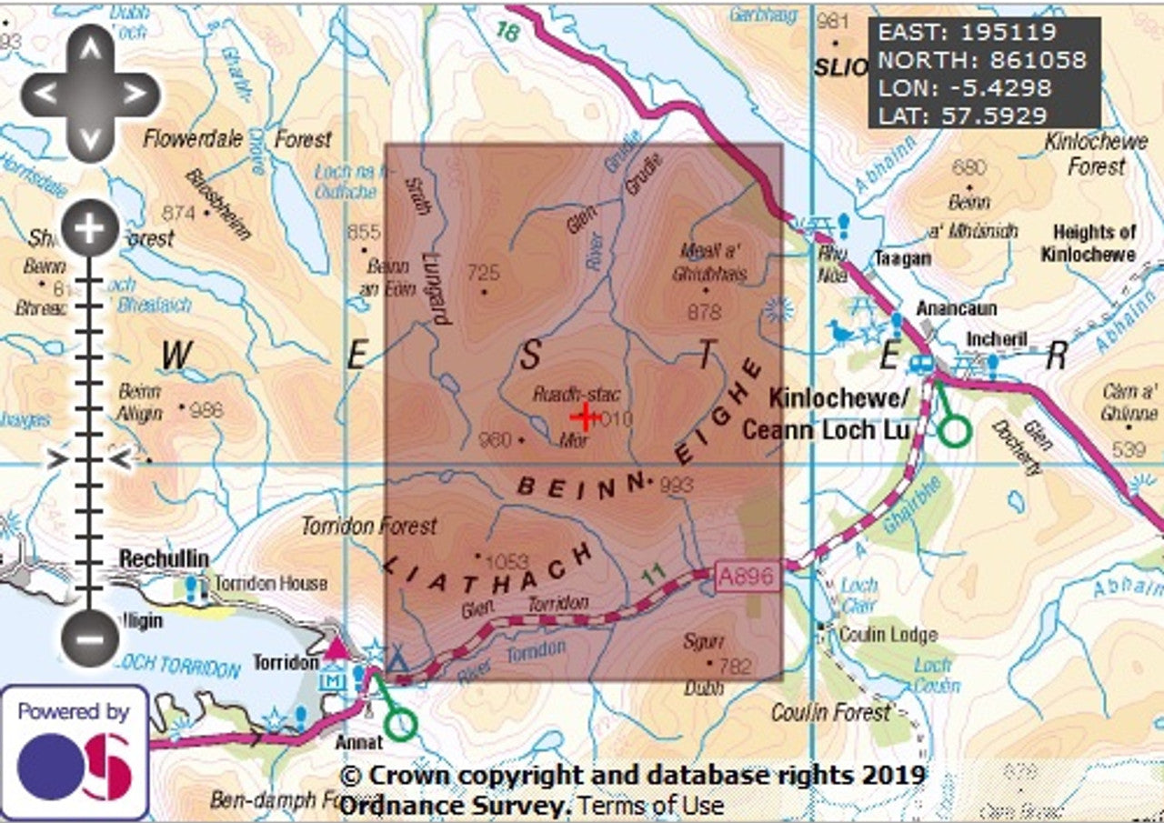 Ruadh-stac-Mor (Beinn Eighe) - OS Walking Map Download