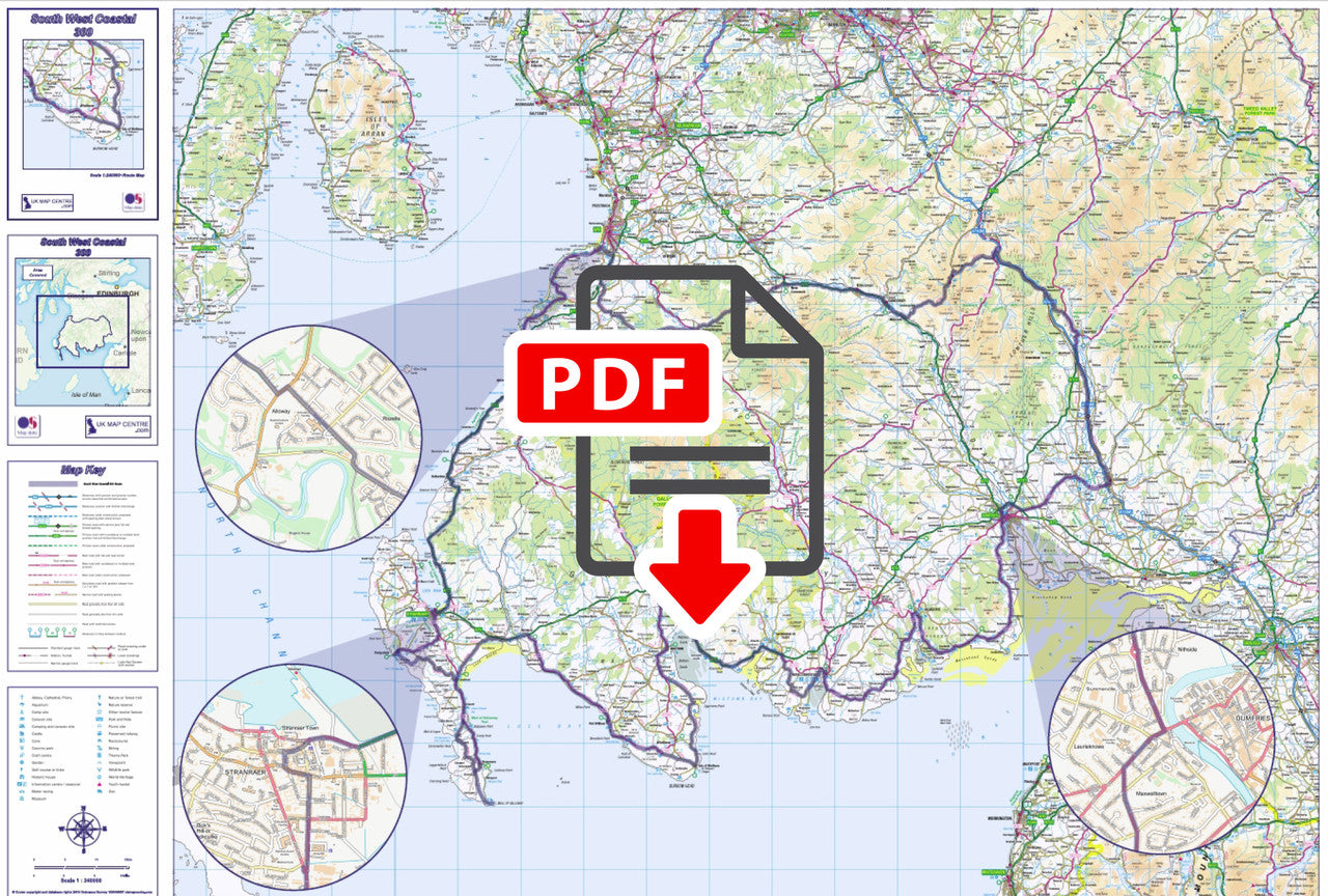 South West Coastal 300 Route Map - Digital Download