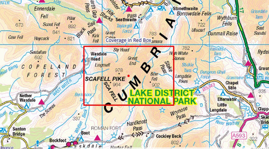 Scafell Pike 25k A3 - OS Walking Map Download