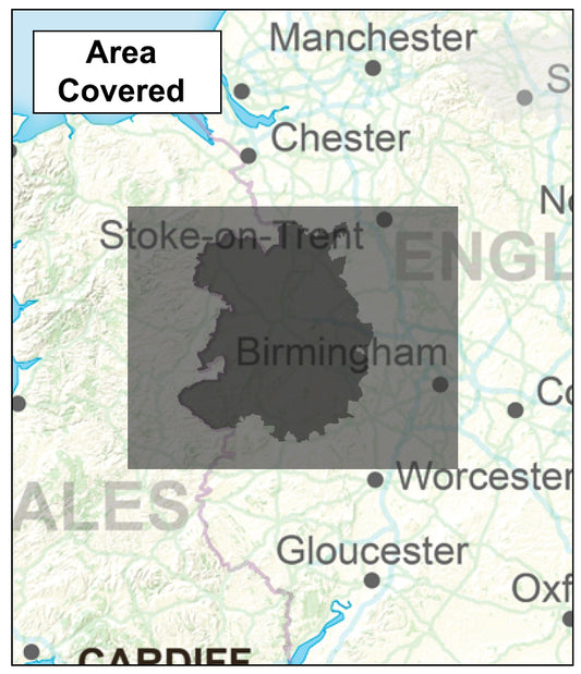 Shropshire County Boundary Map - Digital Download