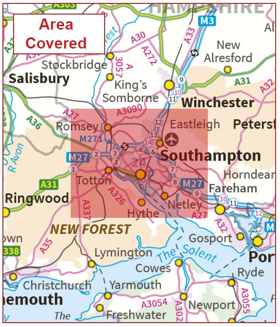 Postcode City Sector Map - Southampton - Digital Download