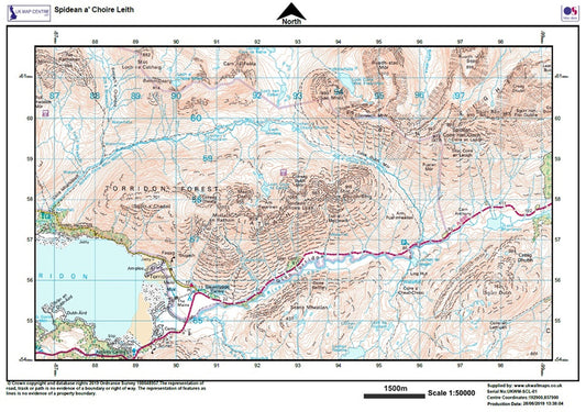 Spidean a' Choire Leith (Liathach) - OS Walking Map - Digital Download