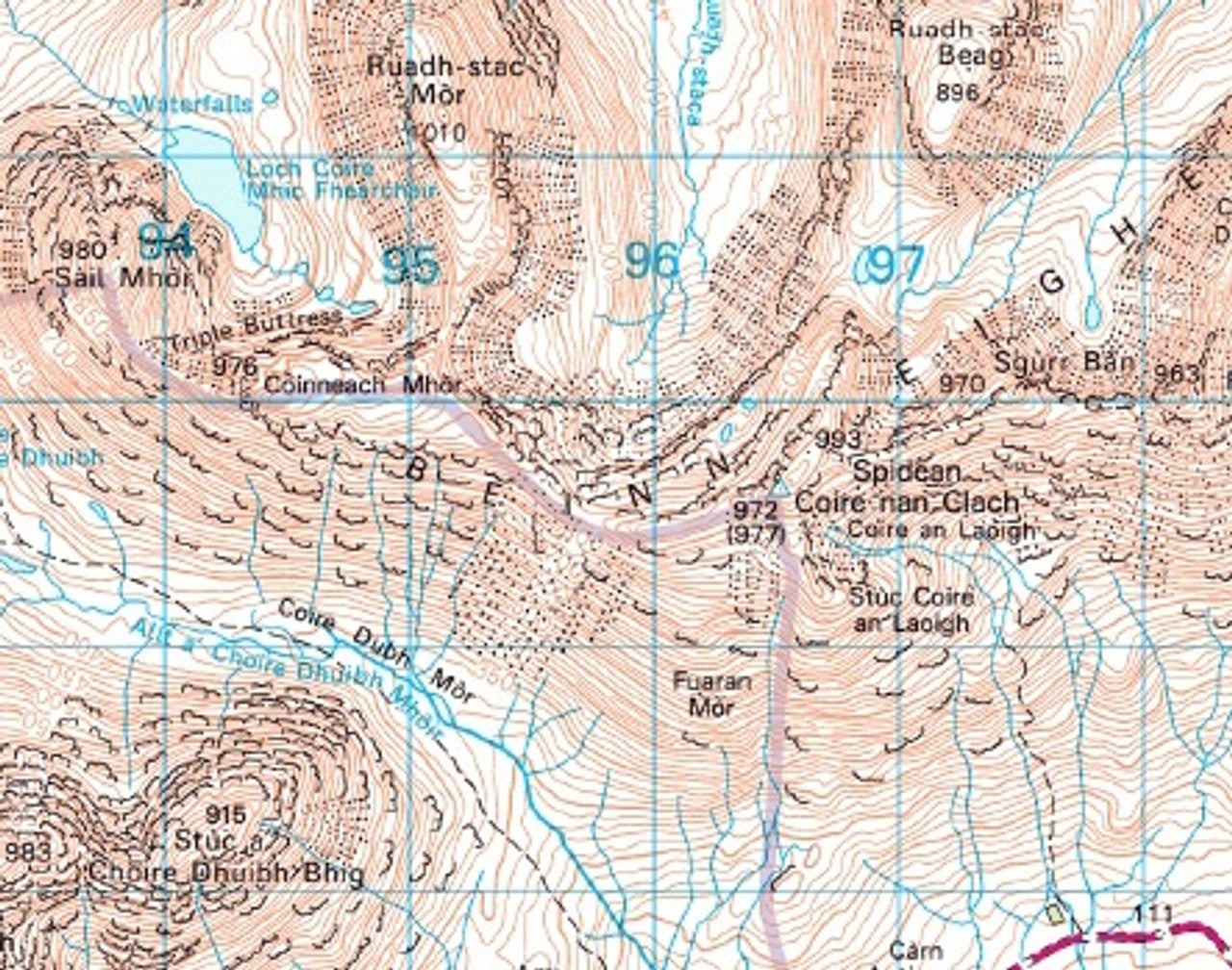 Spidean a' Choire Leith (Liathach) - OS Walking Map - Digital Download