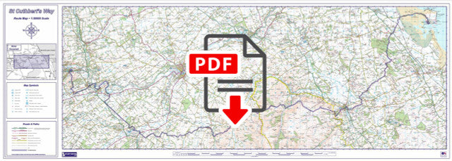 St Cuthberts Way Route Map - Digital Download