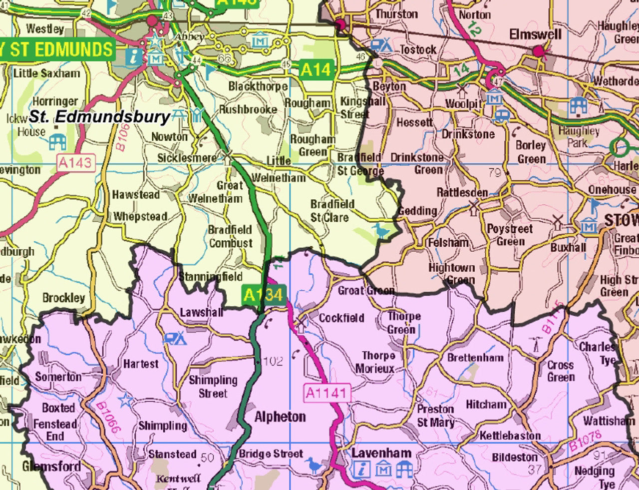 Suffolk County Boundary Map - Digital Download