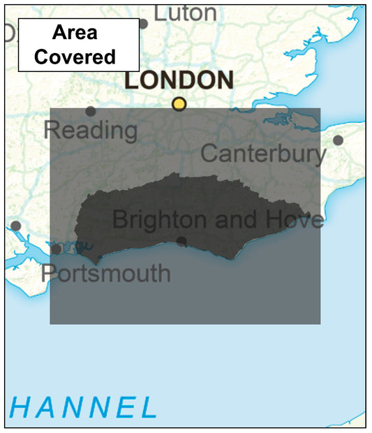 Sussex County Boundary Map - Digital Download