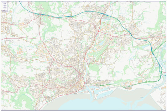 Central Swansea City Street Map - Digital Download