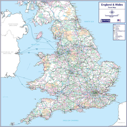 Travel Map 6 - England & Wales - Digital Download