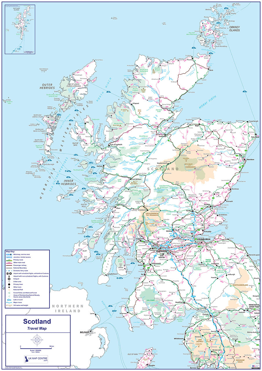 Travel Map 2 - Scotland - Digital Download