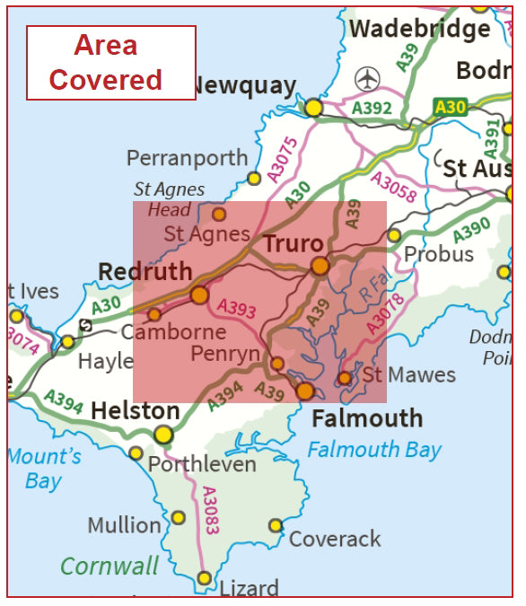 Postcode City Sector Map - Truro - Digital Download