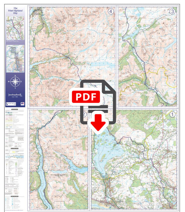 West Highland Way Route Map - Digital Download