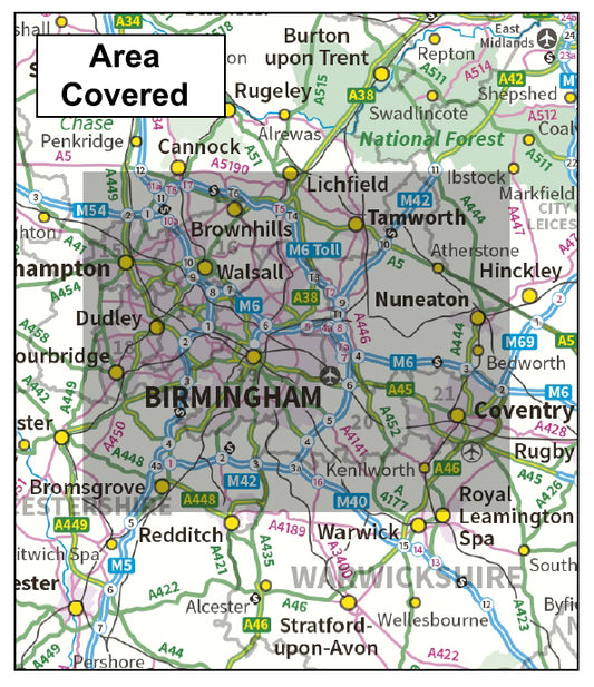 West Midlands District Admininstration Map - Digital Download