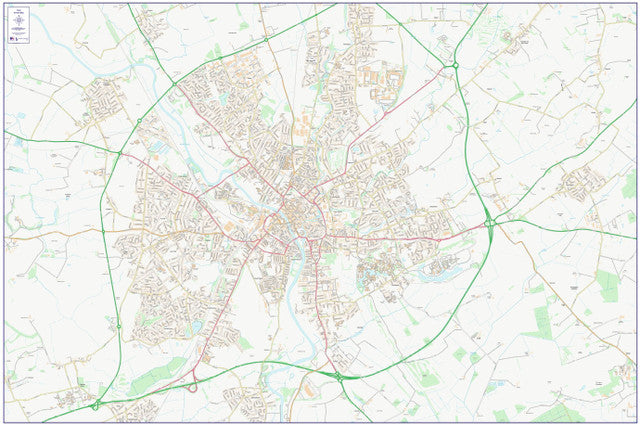 Central York City Street Map - Digital Download