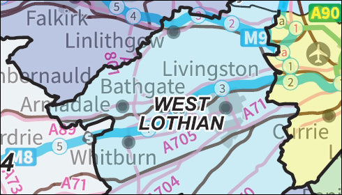 Compact Scotland Admin Map - Digital Download