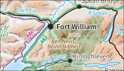 Compact Scotland Relief Map with Transport Links  - Digital Download