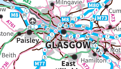 Compact Scotland Travel Map - Digital Download