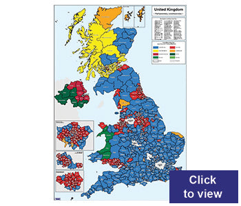 UK Parliamentary Map 2017 - Digital Download