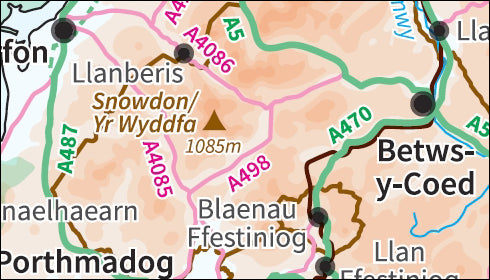 Relief Map 5 with Transport Links - Wales - Digital Download