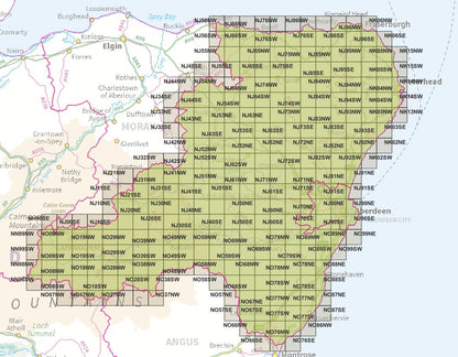 Aberdeenshire - OS Map Tiles