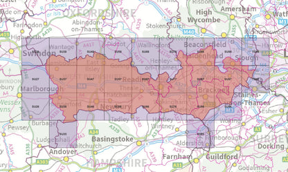 Berkshire - OS Map Tiles