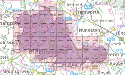 Birmingham District - OS Map Tiles