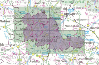 Birmingham District - OS Map Tiles