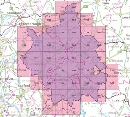 Cambridgeshire - OS Map Tiles