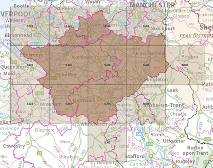 Cheshire and Warrington - OS Map Tiles