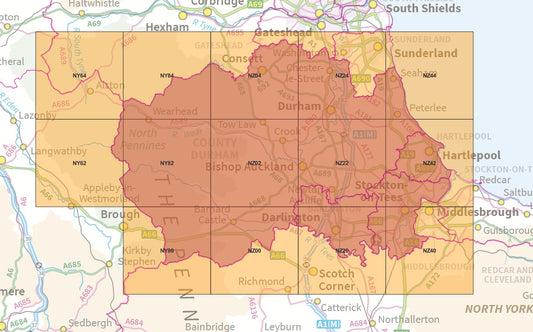 Durham - OS Map Tiles