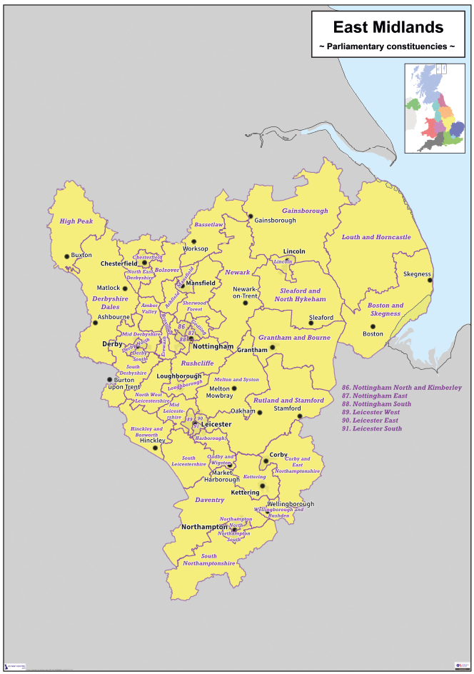 Asce Midlands East Midlands Map