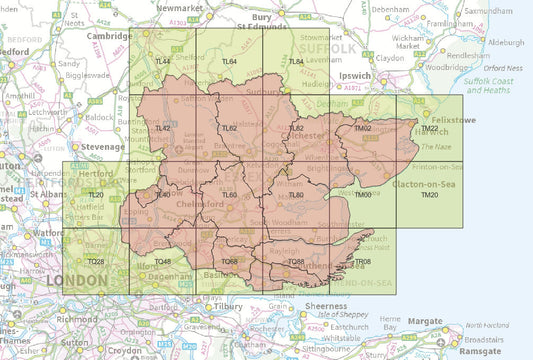 Visulisation of 50k tiles coverage for Essex