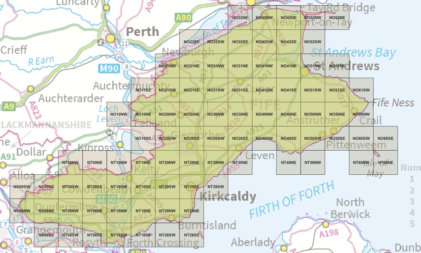 Fife - OS Map Tiles